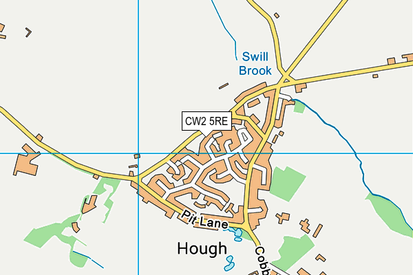 CW2 5RE map - OS VectorMap District (Ordnance Survey)