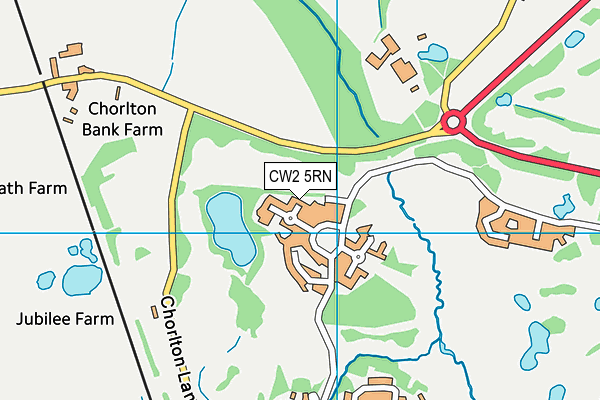 CW2 5RN map - OS VectorMap District (Ordnance Survey)