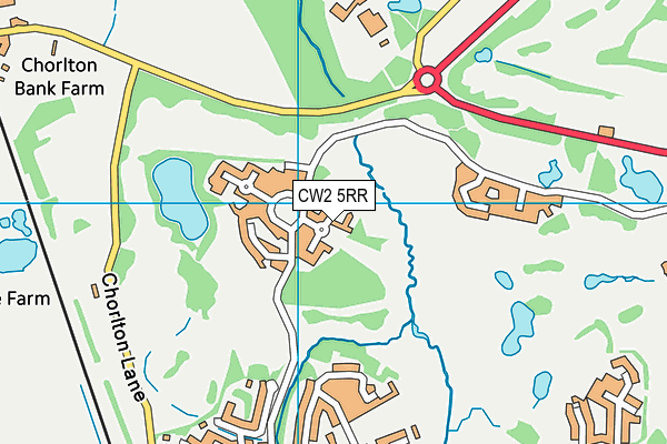 CW2 5RR map - OS VectorMap District (Ordnance Survey)