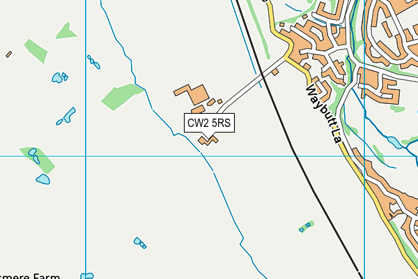 CW2 5RS map - OS VectorMap District (Ordnance Survey)