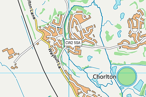 CW2 5SA map - OS VectorMap District (Ordnance Survey)