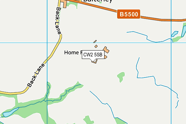 CW2 5SB map - OS VectorMap District (Ordnance Survey)