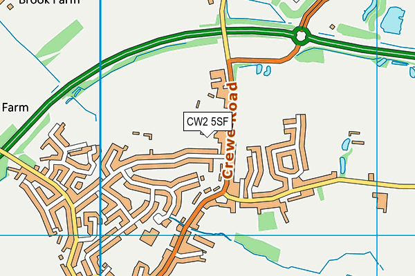CW2 5SF map - OS VectorMap District (Ordnance Survey)