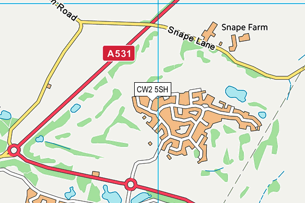 CW2 5SH map - OS VectorMap District (Ordnance Survey)