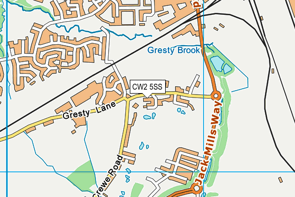 CW2 5SS map - OS VectorMap District (Ordnance Survey)