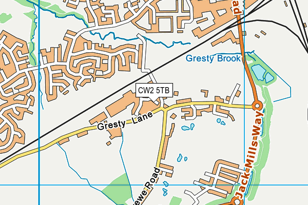 CW2 5TB map - OS VectorMap District (Ordnance Survey)
