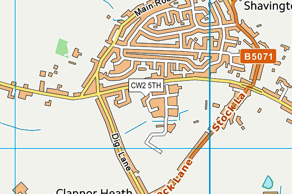 CW2 5TH map - OS VectorMap District (Ordnance Survey)