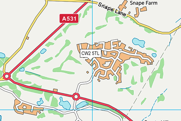 CW2 5TL map - OS VectorMap District (Ordnance Survey)