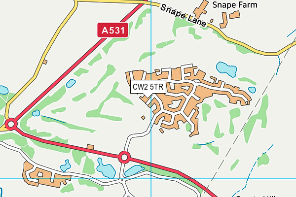 CW2 5TR map - OS VectorMap District (Ordnance Survey)