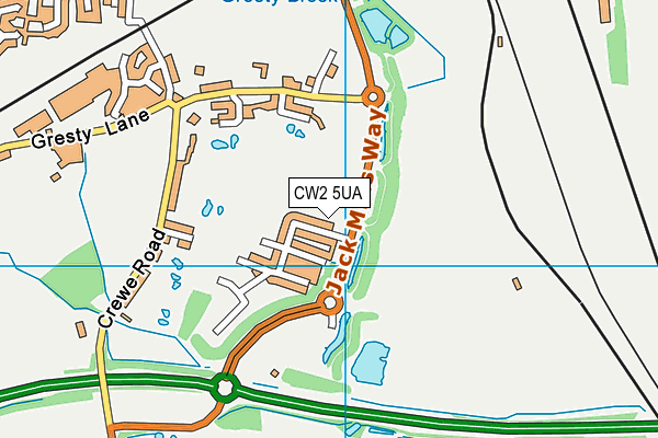 CW2 5UA map - OS VectorMap District (Ordnance Survey)