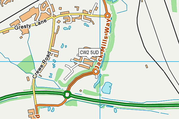 CW2 5UD map - OS VectorMap District (Ordnance Survey)