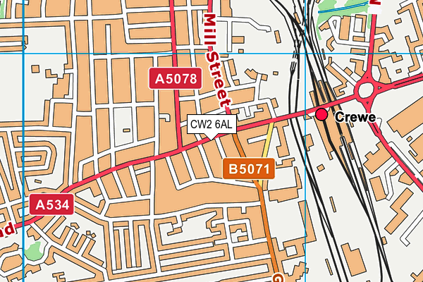 CW2 6AL map - OS VectorMap District (Ordnance Survey)