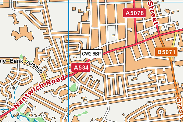 CW2 6BP map - OS VectorMap District (Ordnance Survey)