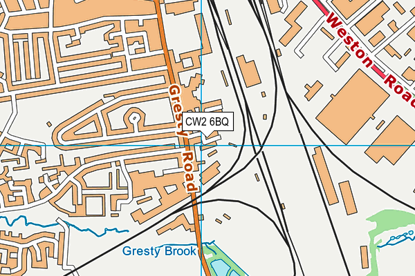 CW2 6BQ map - OS VectorMap District (Ordnance Survey)