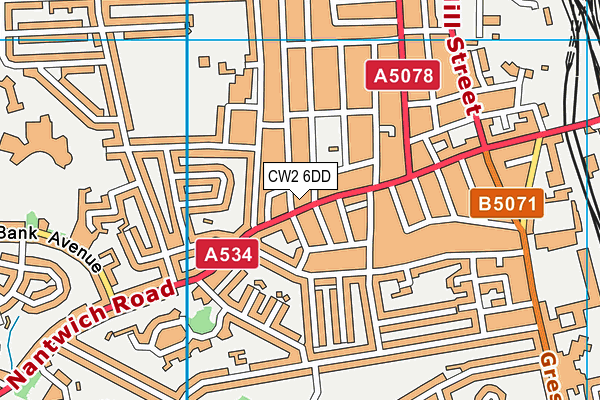 CW2 6DD map - OS VectorMap District (Ordnance Survey)