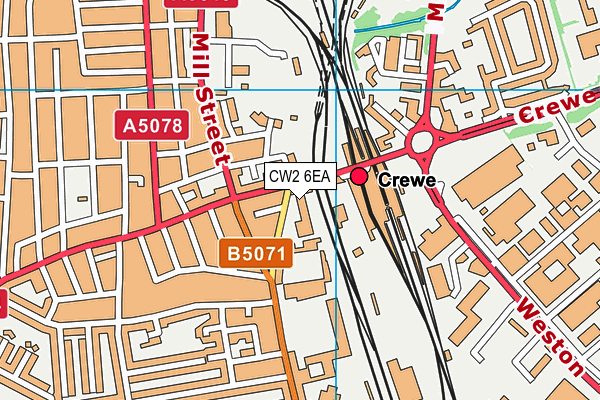 CW2 6EA map - OS VectorMap District (Ordnance Survey)