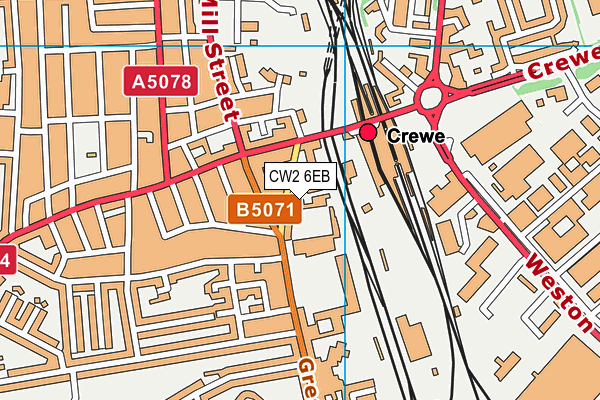 Crewe Alexandra (Alexandra Stadium) map (CW2 6EB) - OS VectorMap District (Ordnance Survey)