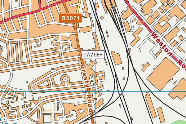 CW2 6EH map - OS VectorMap District (Ordnance Survey)