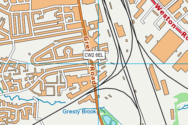 Foyer@189 (Crewe Ymca) map (CW2 6EL) - OS VectorMap District (Ordnance Survey)