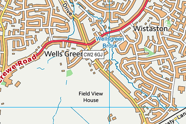 CW2 6GJ map - OS VectorMap District (Ordnance Survey)