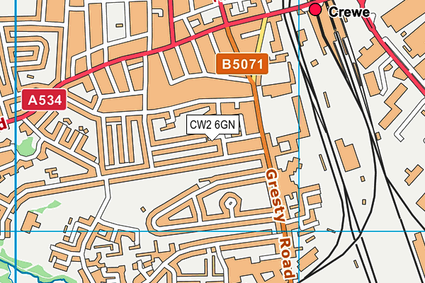 CW2 6GN map - OS VectorMap District (Ordnance Survey)