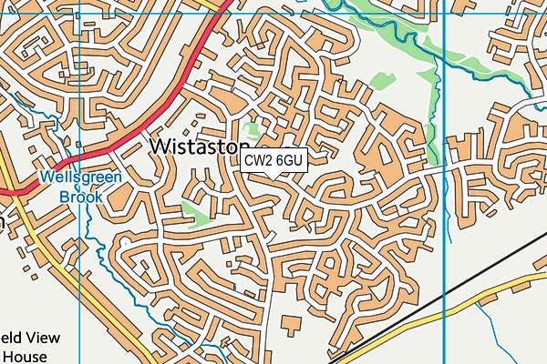 CW2 6GU map - OS VectorMap District (Ordnance Survey)