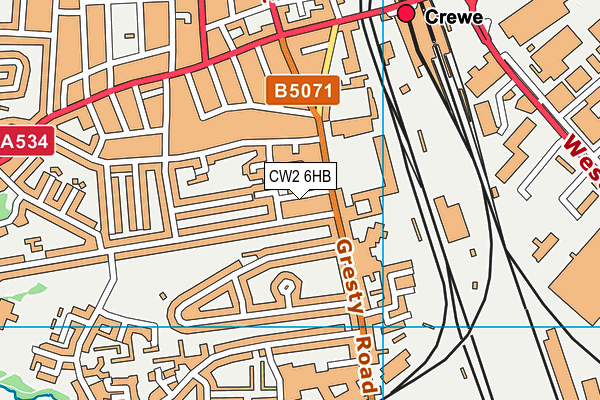 CW2 6HB map - OS VectorMap District (Ordnance Survey)