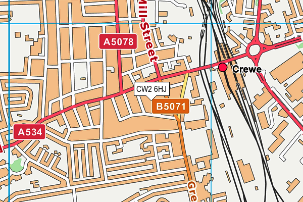 CW2 6HJ map - OS VectorMap District (Ordnance Survey)