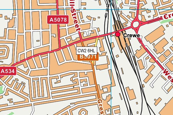 CW2 6HL map - OS VectorMap District (Ordnance Survey)