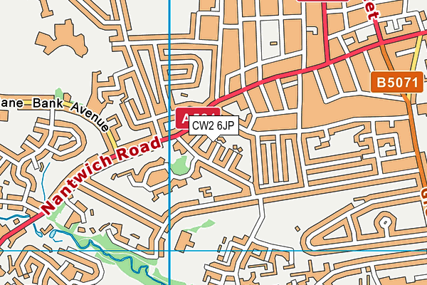 CW2 6JP map - OS VectorMap District (Ordnance Survey)