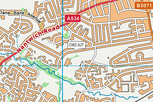CW2 6JT map - OS VectorMap District (Ordnance Survey)
