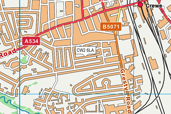 CW2 6LA map - OS VectorMap District (Ordnance Survey)
