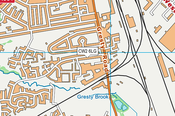 CW2 6LG map - OS VectorMap District (Ordnance Survey)