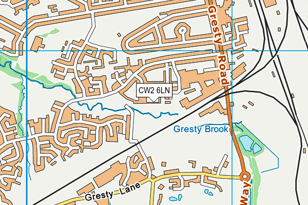 CW2 6LN map - OS VectorMap District (Ordnance Survey)