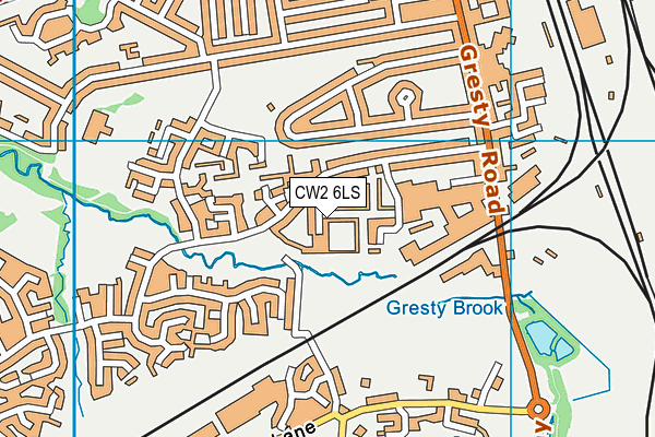 CW2 6LS map - OS VectorMap District (Ordnance Survey)