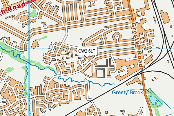 CW2 6LT map - OS VectorMap District (Ordnance Survey)