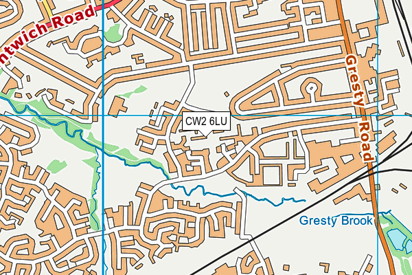 CW2 6LU map - OS VectorMap District (Ordnance Survey)
