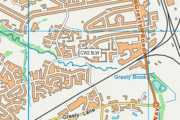 CW2 6LW map - OS VectorMap District (Ordnance Survey)