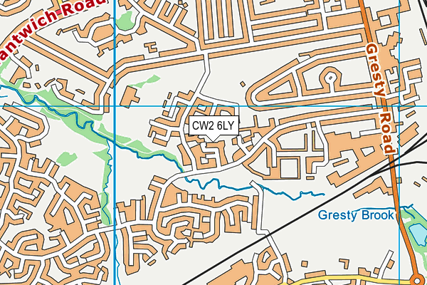 CW2 6LY map - OS VectorMap District (Ordnance Survey)