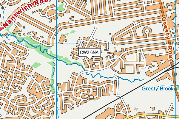 CW2 6NA map - OS VectorMap District (Ordnance Survey)