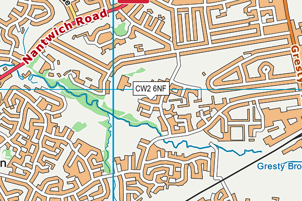CW2 6NF map - OS VectorMap District (Ordnance Survey)