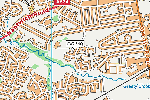 CW2 6NQ map - OS VectorMap District (Ordnance Survey)