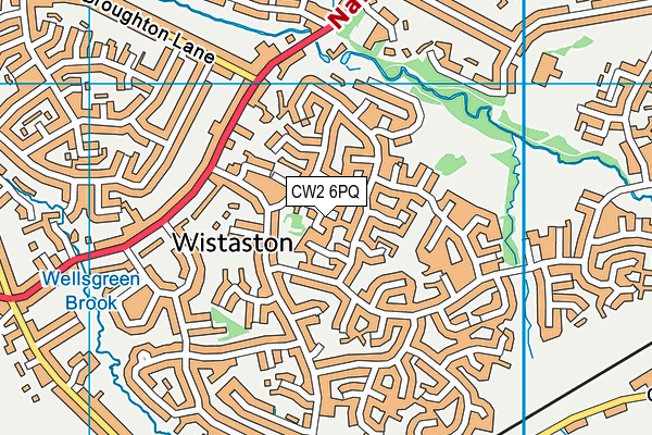 CW2 6PQ map - OS VectorMap District (Ordnance Survey)