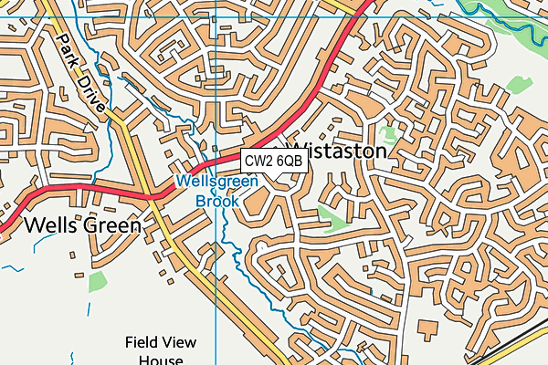 CW2 6QB map - OS VectorMap District (Ordnance Survey)