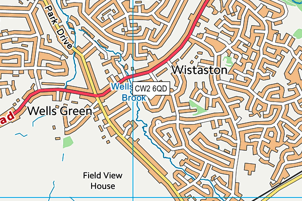 CW2 6QD map - OS VectorMap District (Ordnance Survey)