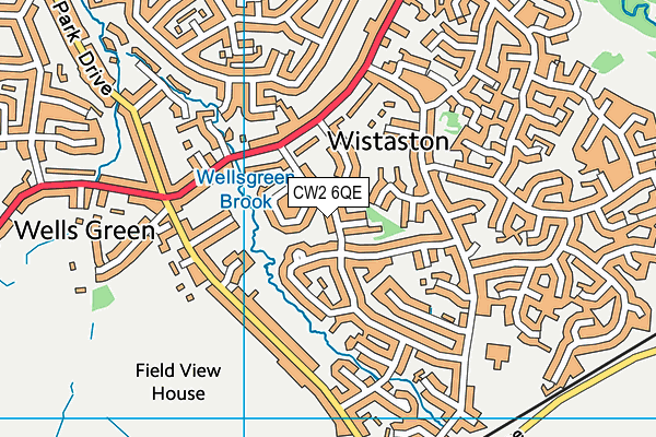 CW2 6QE map - OS VectorMap District (Ordnance Survey)