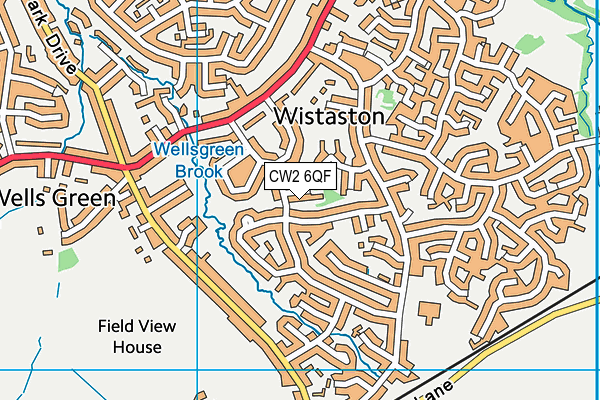 CW2 6QF map - OS VectorMap District (Ordnance Survey)