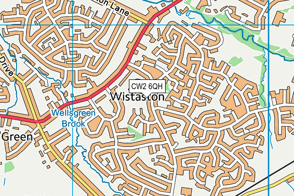 CW2 6QH map - OS VectorMap District (Ordnance Survey)