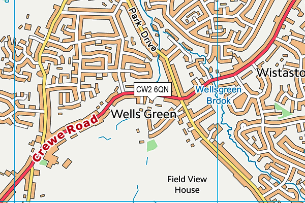 CW2 6QN map - OS VectorMap District (Ordnance Survey)