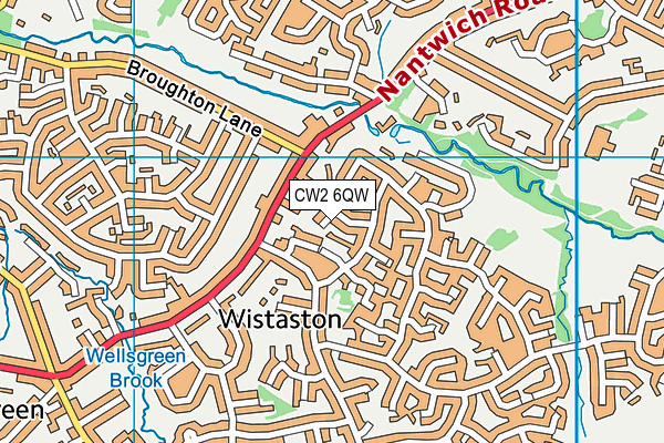 CW2 6QW map - OS VectorMap District (Ordnance Survey)